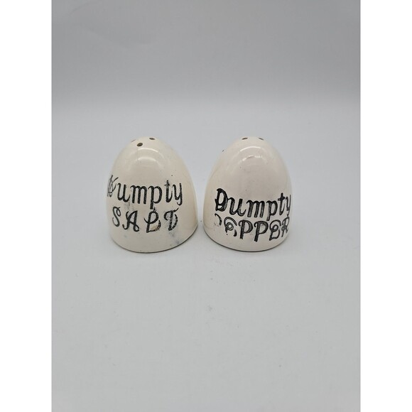 Vintage Mr & Mrs Humpty Dumpty Salt & Pepper Shakers Googly Eyes Japan - Picture 3 of 8